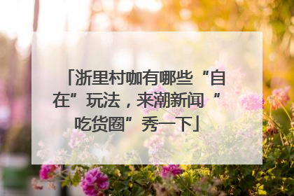 浙里村咖有哪些“自在”玩法，来潮新闻“吃货圈”秀一下
